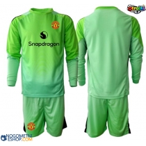 Otroški Nogometni dresi Manchester United Vratar Tretji 2025-26 Dolgi Rokav (+ Kratke hlače)